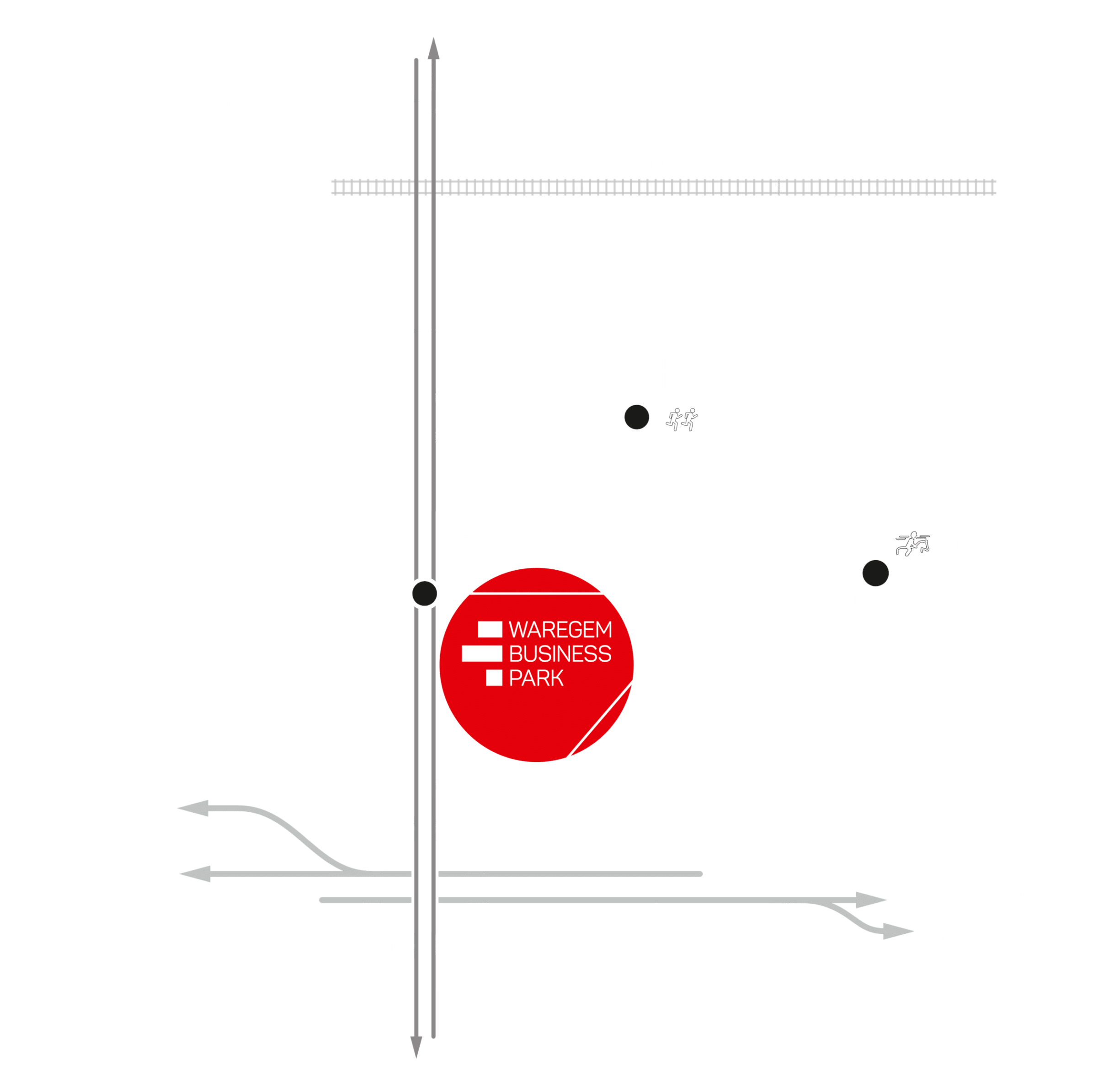 Kaart Waregem Business Park